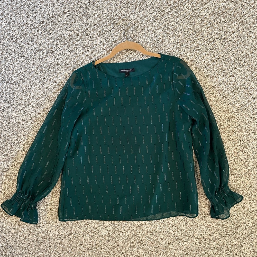 Banana Republic Elegant Green Blouse